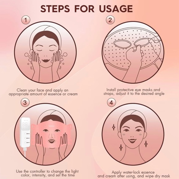 Pink LED Skincare Mask - Picture 4 of 4